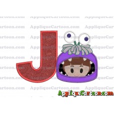 Boo Monsters Inc Emoji Applique Embroidery Design With Alphabet J