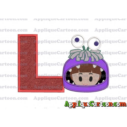Boo Monsters Inc Emoji Applique Embroidery Design With Alphabet L