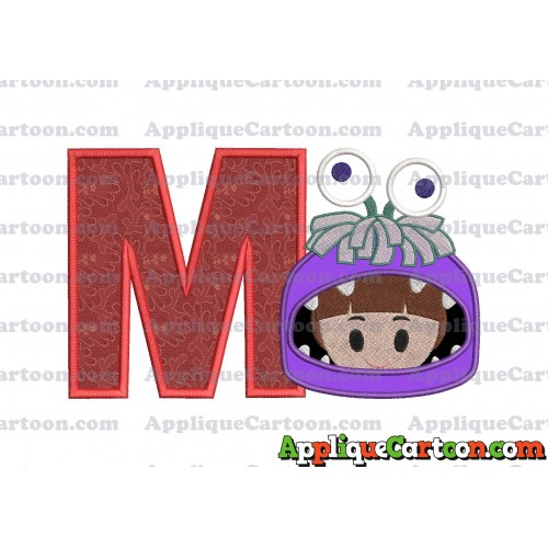Boo Monsters Inc Emoji Applique Embroidery Design With Alphabet M