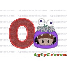Boo Monsters Inc Emoji Applique Embroidery Design With Alphabet O