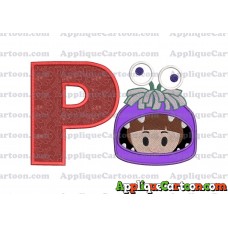 Boo Monsters Inc Emoji Applique Embroidery Design With Alphabet P