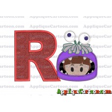 Boo Monsters Inc Emoji Applique Embroidery Design With Alphabet R