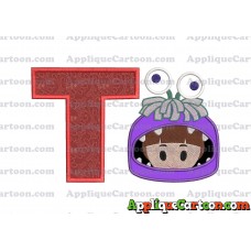 Boo Monsters Inc Emoji Applique Embroidery Design With Alphabet T