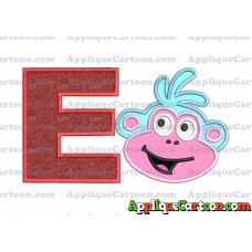 Boots Dora Applique Embroidery Design With Alphabet E