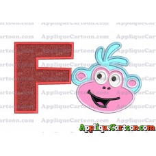 Boots Dora Applique Embroidery Design With Alphabet F