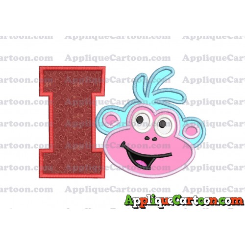 Boots Dora Applique Embroidery Design With Alphabet I