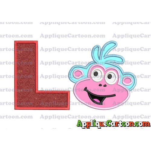 Boots Dora Applique Embroidery Design With Alphabet L