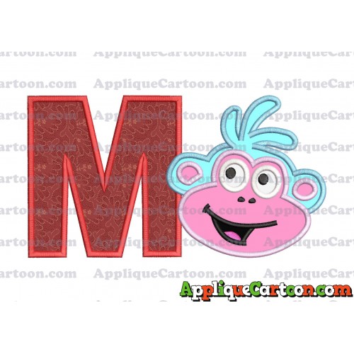 Boots Dora Applique Embroidery Design With Alphabet M