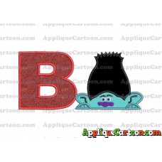 Branch Trolls Applique 01 Embroidery Design With Alphabet B