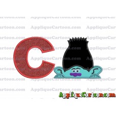 Branch Trolls Applique 01 Embroidery Design With Alphabet C