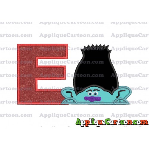 Branch Trolls Applique 01 Embroidery Design With Alphabet E