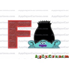 Branch Trolls Applique 01 Embroidery Design With Alphabet F