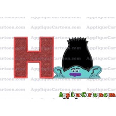Branch Trolls Applique 01 Embroidery Design With Alphabet H