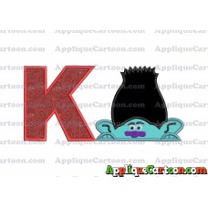 Branch Trolls Applique 01 Embroidery Design With Alphabet K