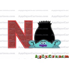Branch Trolls Applique 01 Embroidery Design With Alphabet N