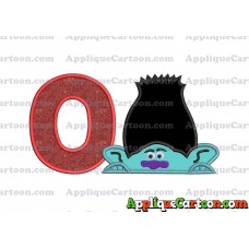 Branch Trolls Applique 01 Embroidery Design With Alphabet O