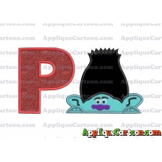 Branch Trolls Applique 01 Embroidery Design With Alphabet P