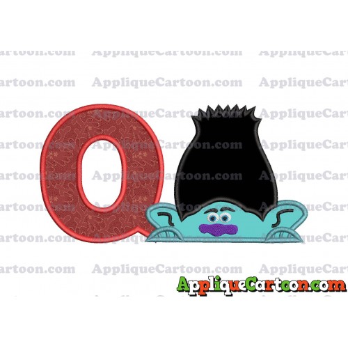 Branch Trolls Applique 01 Embroidery Design With Alphabet Q