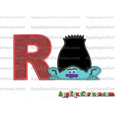 Branch Trolls Applique 01 Embroidery Design With Alphabet R