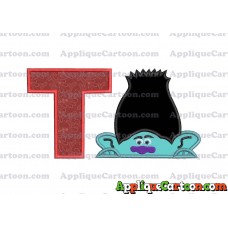 Branch Trolls Applique 01 Embroidery Design With Alphabet T
