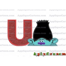 Branch Trolls Applique 01 Embroidery Design With Alphabet U