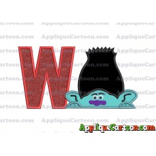Branch Trolls Applique 01 Embroidery Design With Alphabet W