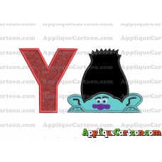 Branch Trolls Applique 01 Embroidery Design With Alphabet Y