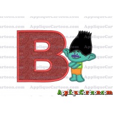 Branch Trolls Applique 02 Embroidery Design With Alphabet B