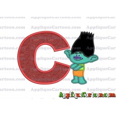 Branch Trolls Applique 02 Embroidery Design With Alphabet C
