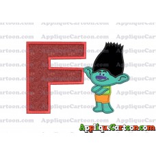 Branch Trolls Applique 02 Embroidery Design With Alphabet F