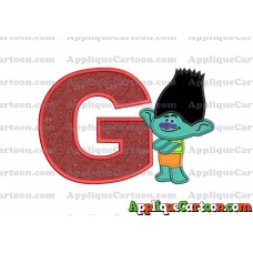 Branch Trolls Applique 02 Embroidery Design With Alphabet G