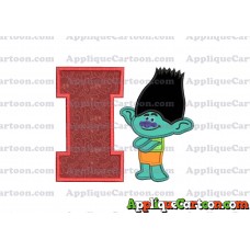 Branch Trolls Applique 02 Embroidery Design With Alphabet I