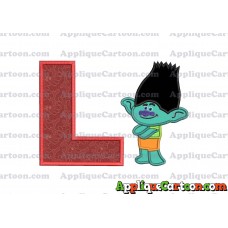 Branch Trolls Applique 02 Embroidery Design With Alphabet L