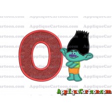 Branch Trolls Applique 02 Embroidery Design With Alphabet O