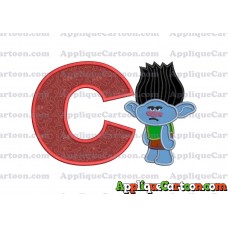 Branch Trolls Applique 03 Embroidery Design With Alphabet C
