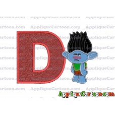Branch Trolls Applique 03 Embroidery Design With Alphabet D