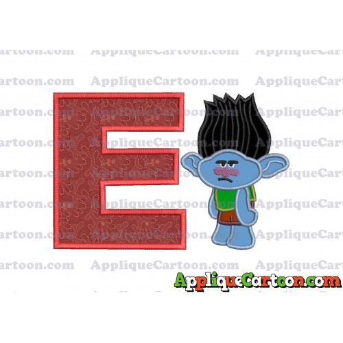 Branch Trolls Applique 03 Embroidery Design With Alphabet E