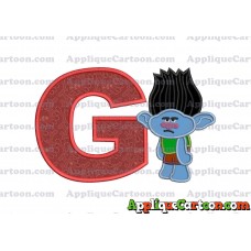 Branch Trolls Applique 03 Embroidery Design With Alphabet G