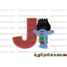 Branch Trolls Applique 03 Embroidery Design With Alphabet J