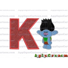 Branch Trolls Applique 03 Embroidery Design With Alphabet K
