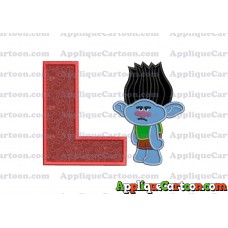 Branch Trolls Applique 03 Embroidery Design With Alphabet L