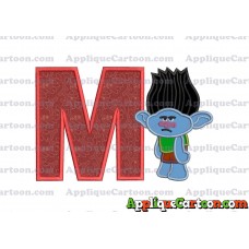 Branch Trolls Applique 03 Embroidery Design With Alphabet M