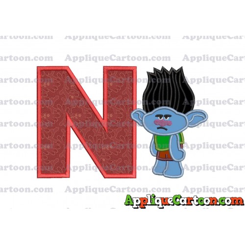 Branch Trolls Applique 03 Embroidery Design With Alphabet N