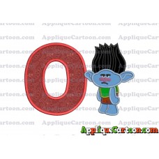 Branch Trolls Applique 03 Embroidery Design With Alphabet O