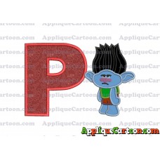 Branch Trolls Applique 03 Embroidery Design With Alphabet P