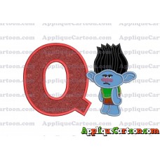 Branch Trolls Applique 03 Embroidery Design With Alphabet Q