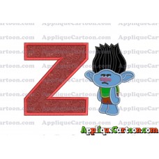 Branch Trolls Applique 03 Embroidery Design With Alphabet Z