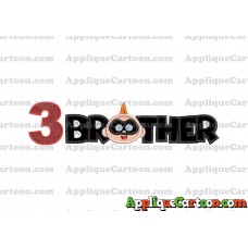Brother Jack Jack Parr The Incredibles Applique Embroidery Design Birthday Number 3