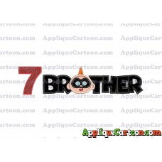 Brother Jack Jack Parr The Incredibles Applique Embroidery Design Birthday Number 7