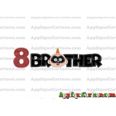 Brother Jack Jack Parr The Incredibles Applique Embroidery Design Birthday Number 8